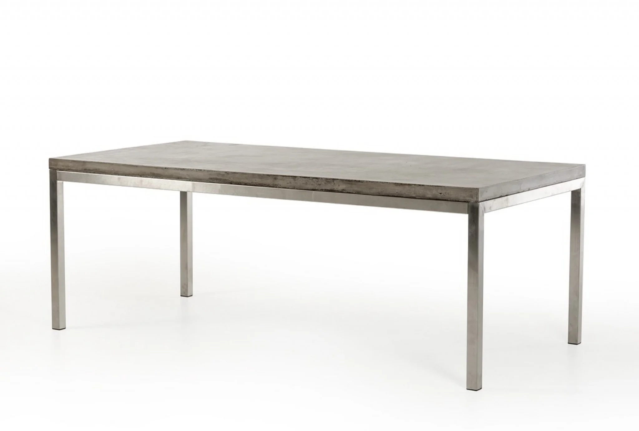 30' Concrete And Stainless Steel Dining Table By Homeroots - 283306 - Image 6