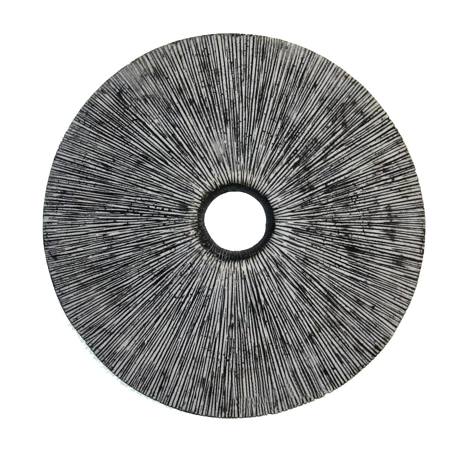 30 Contemporary Grey Round Rib Wall Art By Homeroots - Image 2