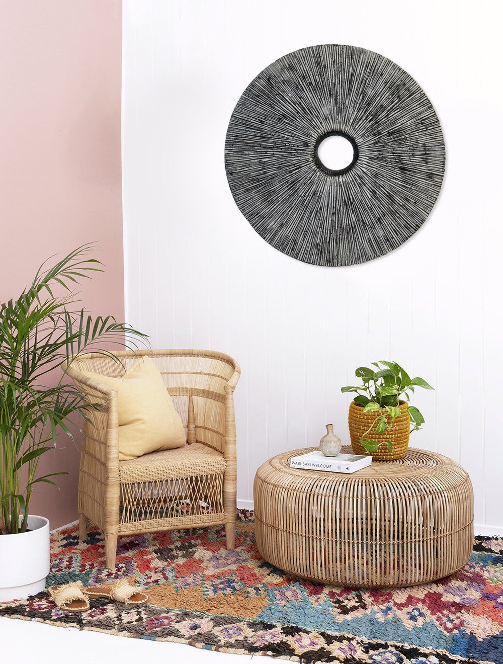 30 Contemporary Grey Round Rib Wall Art By Homeroots - Image 4