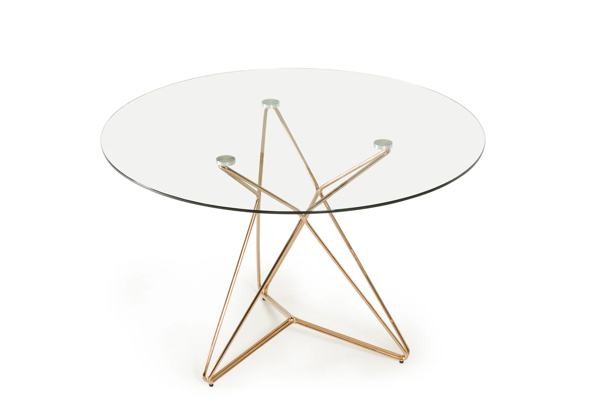 30' Glass And Steel Round Dining Table By Homeroots - 283104 - Image 2