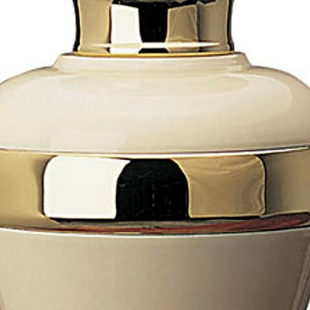 30" Gold Ceramic and Metal Urn Table Lamp By Homeroots - Image 5