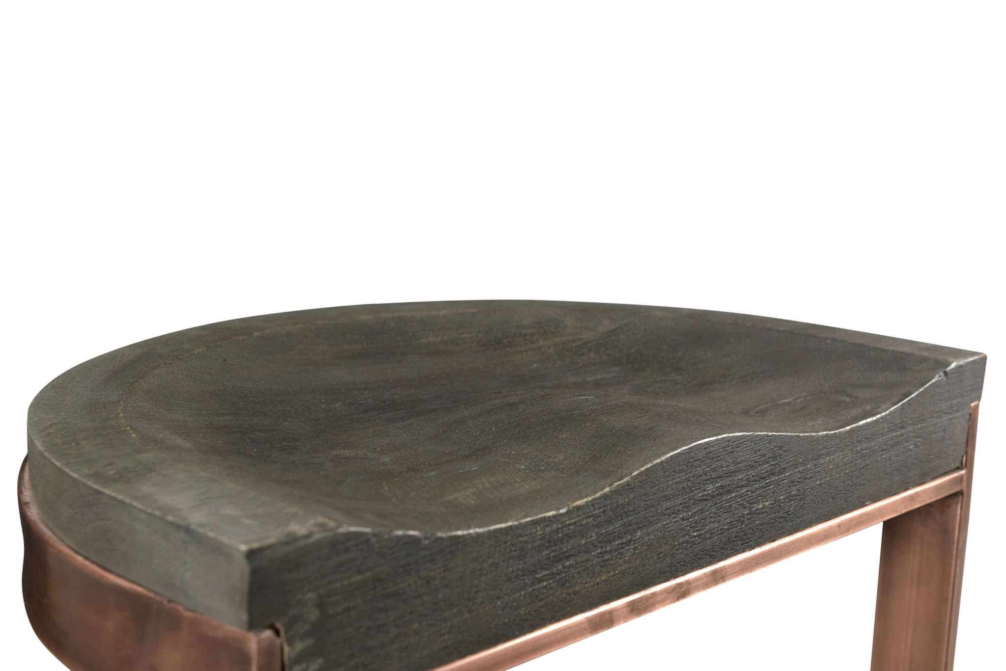 30" Gray And Copper Iron Backless Bar Height Bar Chair With Footrest By Homeroots - Image 5