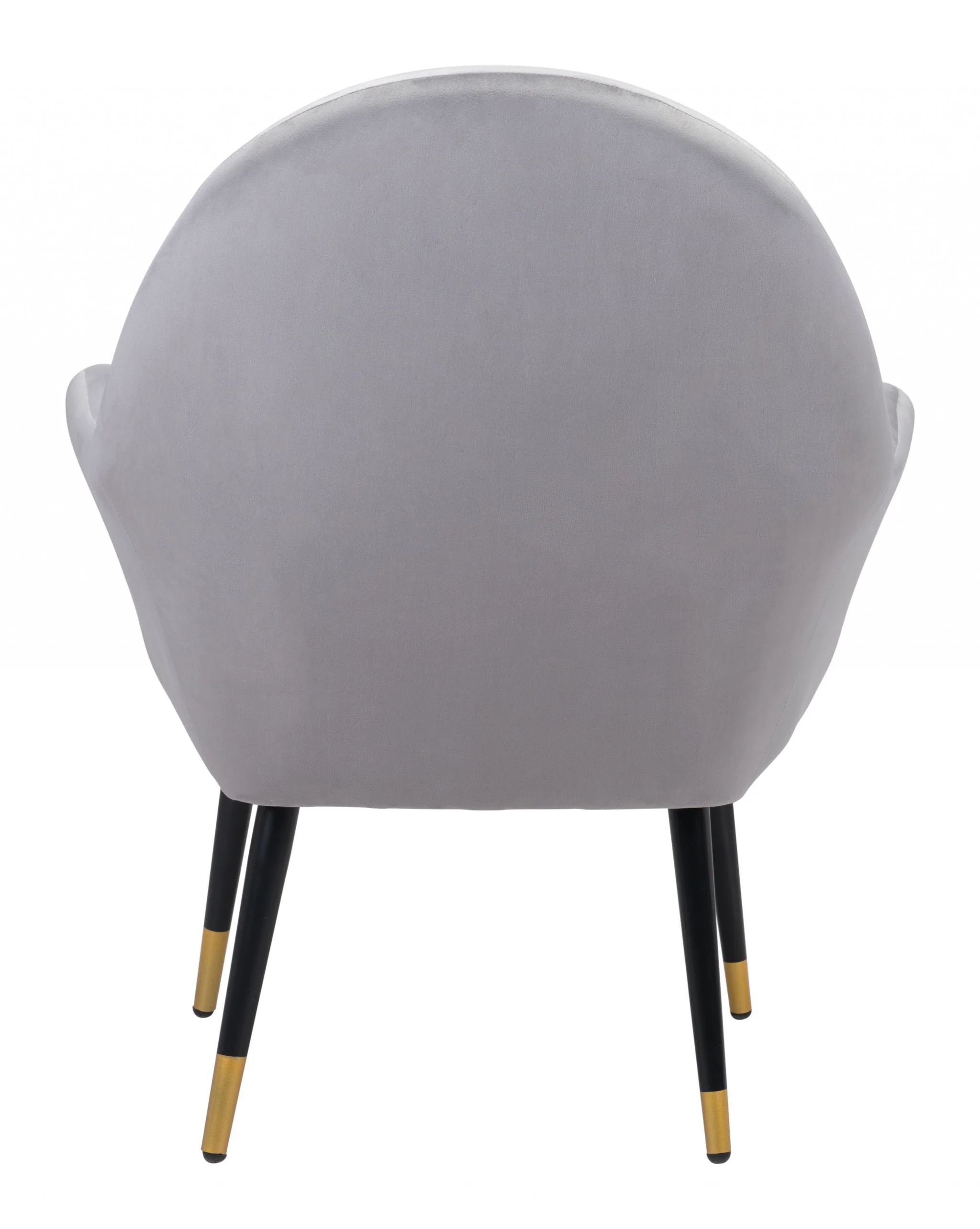 30" Gray And Gold Velvet Arm Chair By Homeroots - Image 5