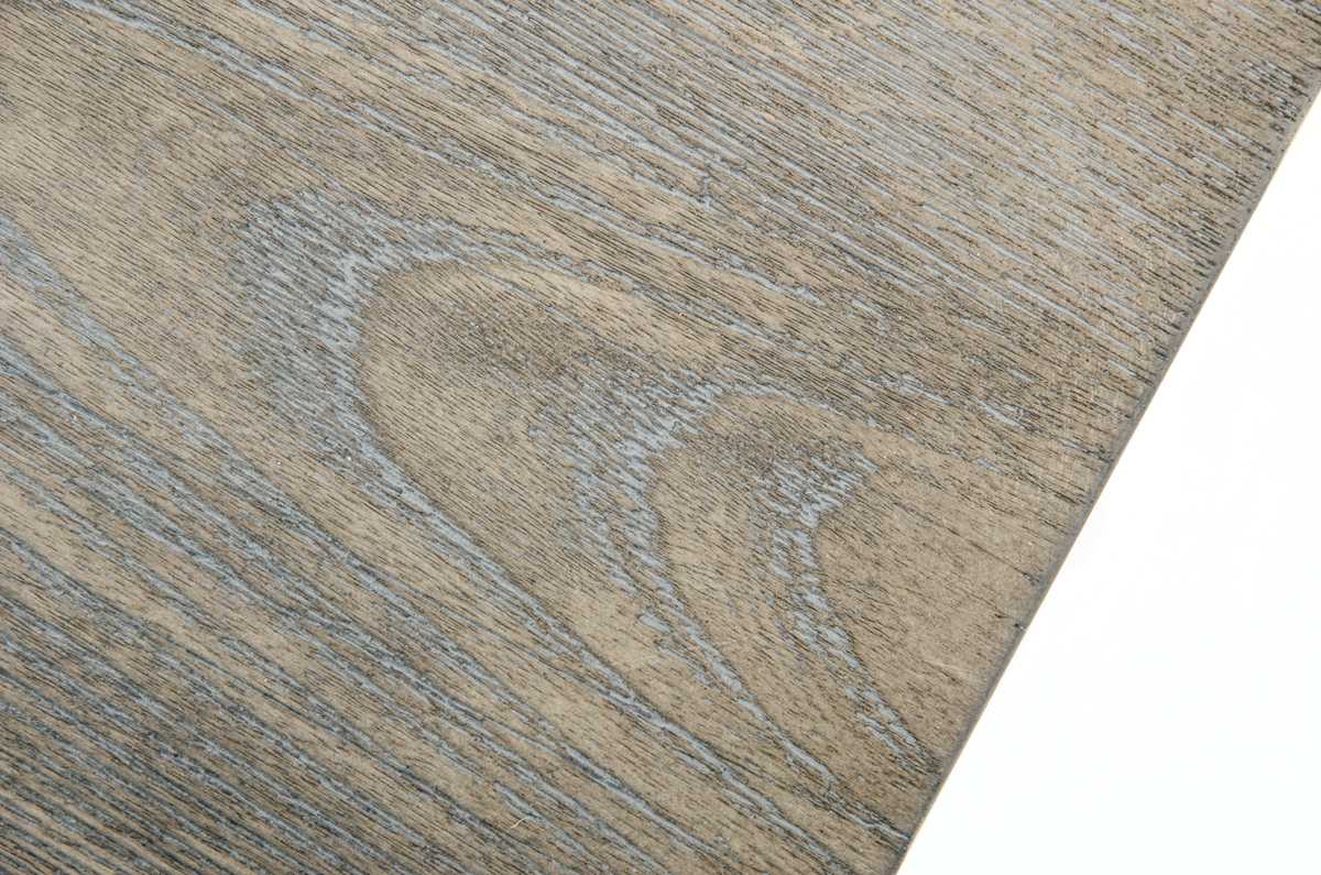 30' Grey Brush Veneer And Stainless Steel Dining Table By Homeroots - Image 4