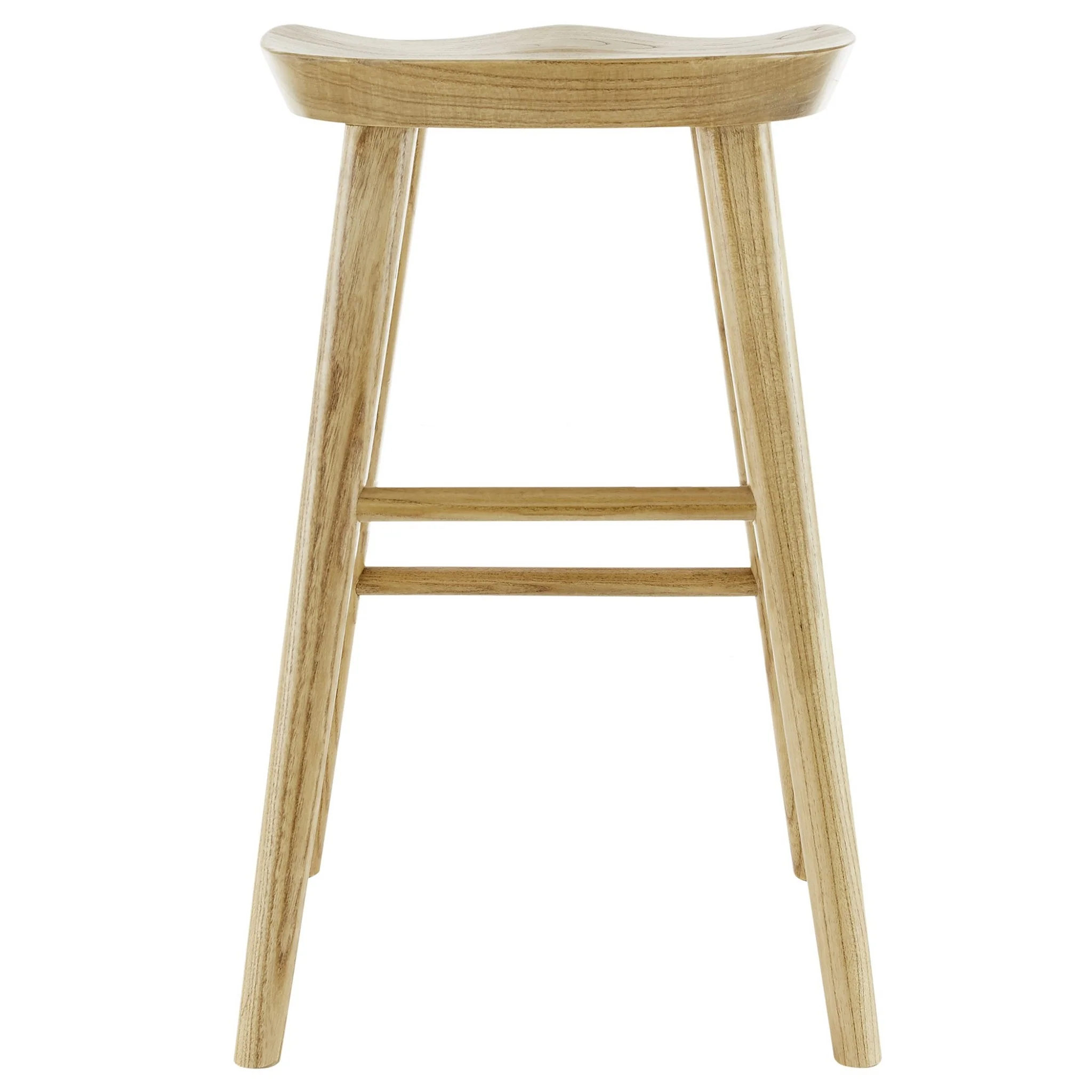 30" Light Natural Brown Solid Wood Bar Stool By Homeroots - Image 6