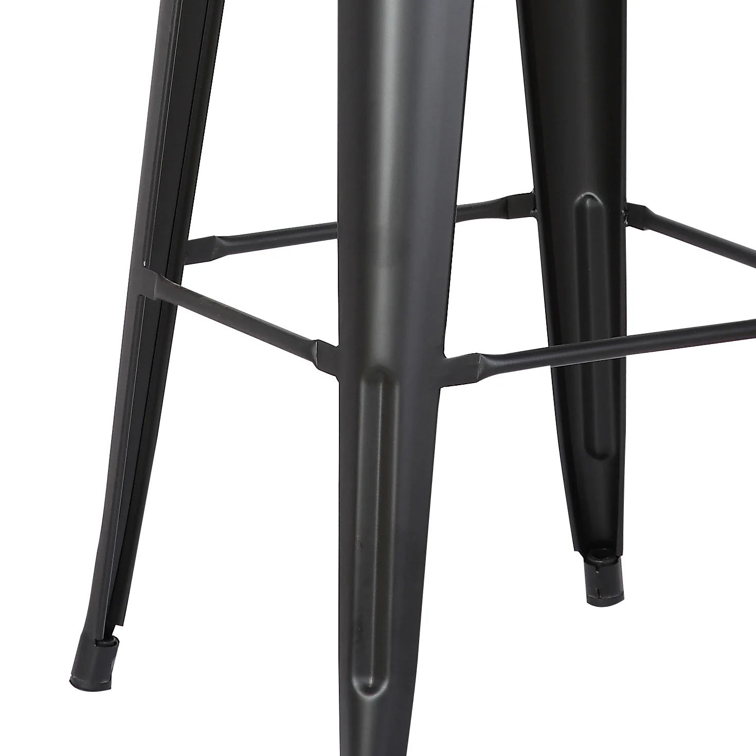30" Matte Black Backless Metal Barstool With a Set of 2 By Homeroots - Image 4