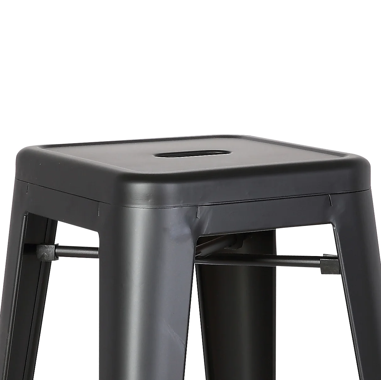 30" Matte Black Backless Metal Barstool With a Set of 2 By Homeroots - Image 5