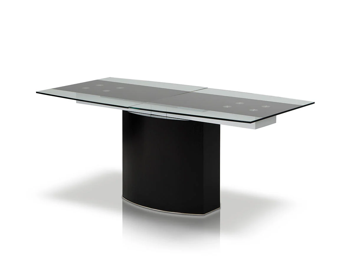 30' Mdf Steel And Glass Dining Table By Homeroots - Image 5