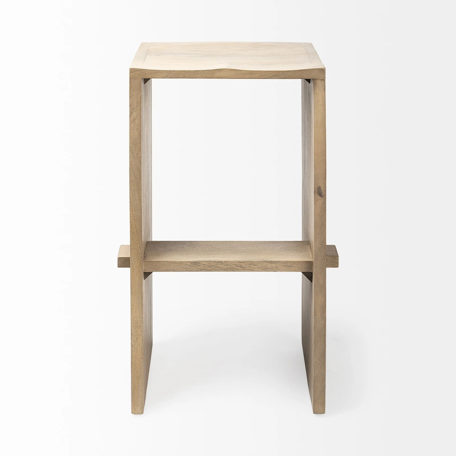 30' Minimal Light Brown Wood Bar Stool By Homeroots - Image 2