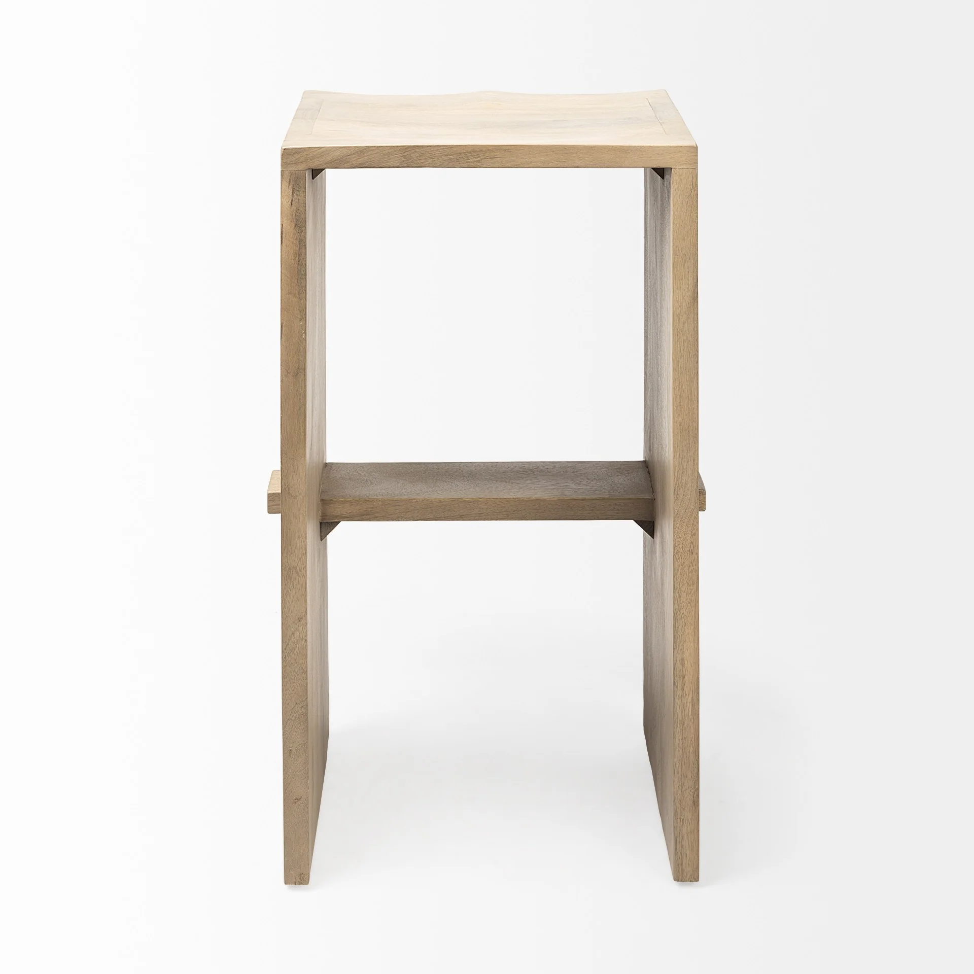 30' Minimal Light Brown Wood Bar Stool By Homeroots - Image 4