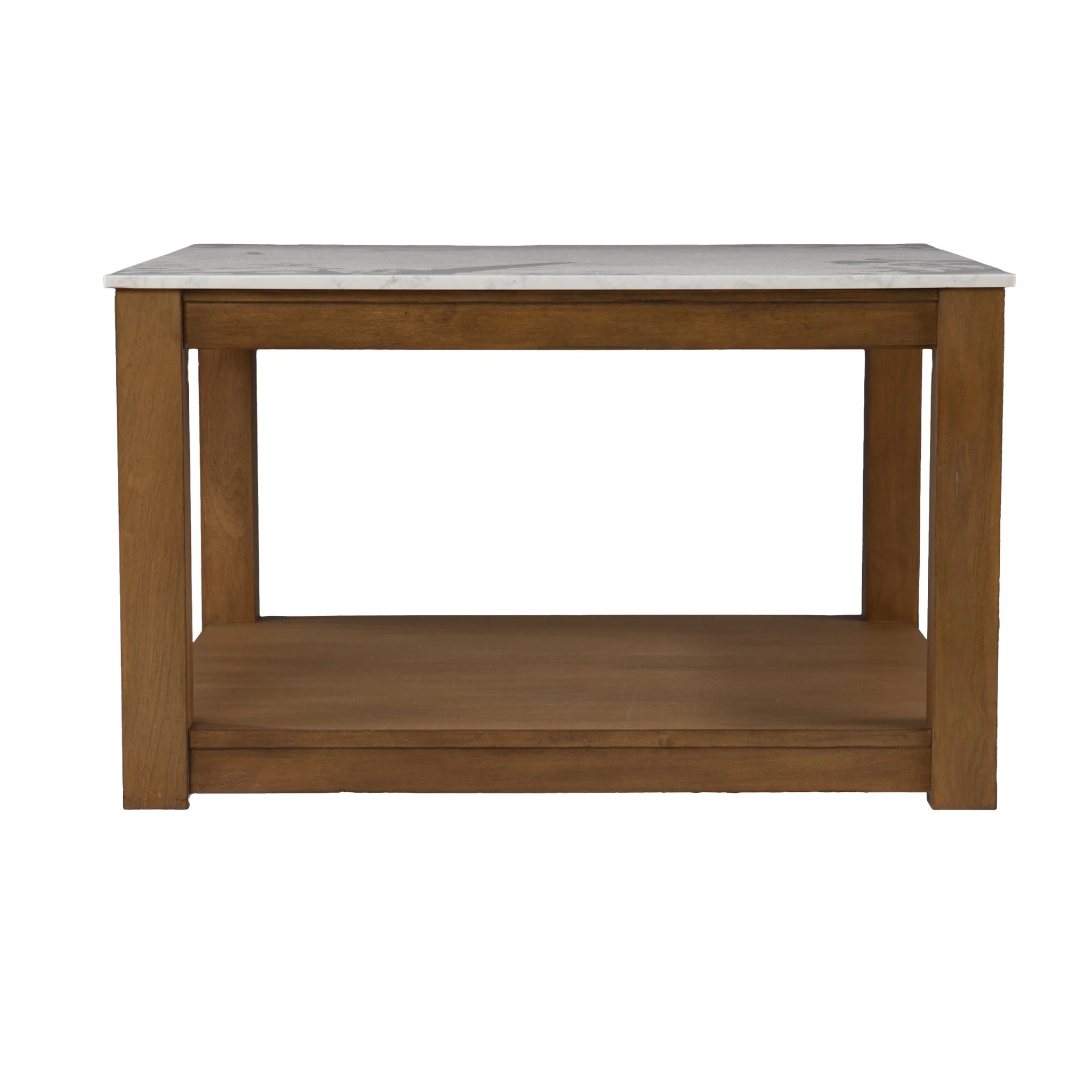 30" Natural And Natural Brown Solid Manufactured Wood Square Coffee Table By Homeroots - Image 2
