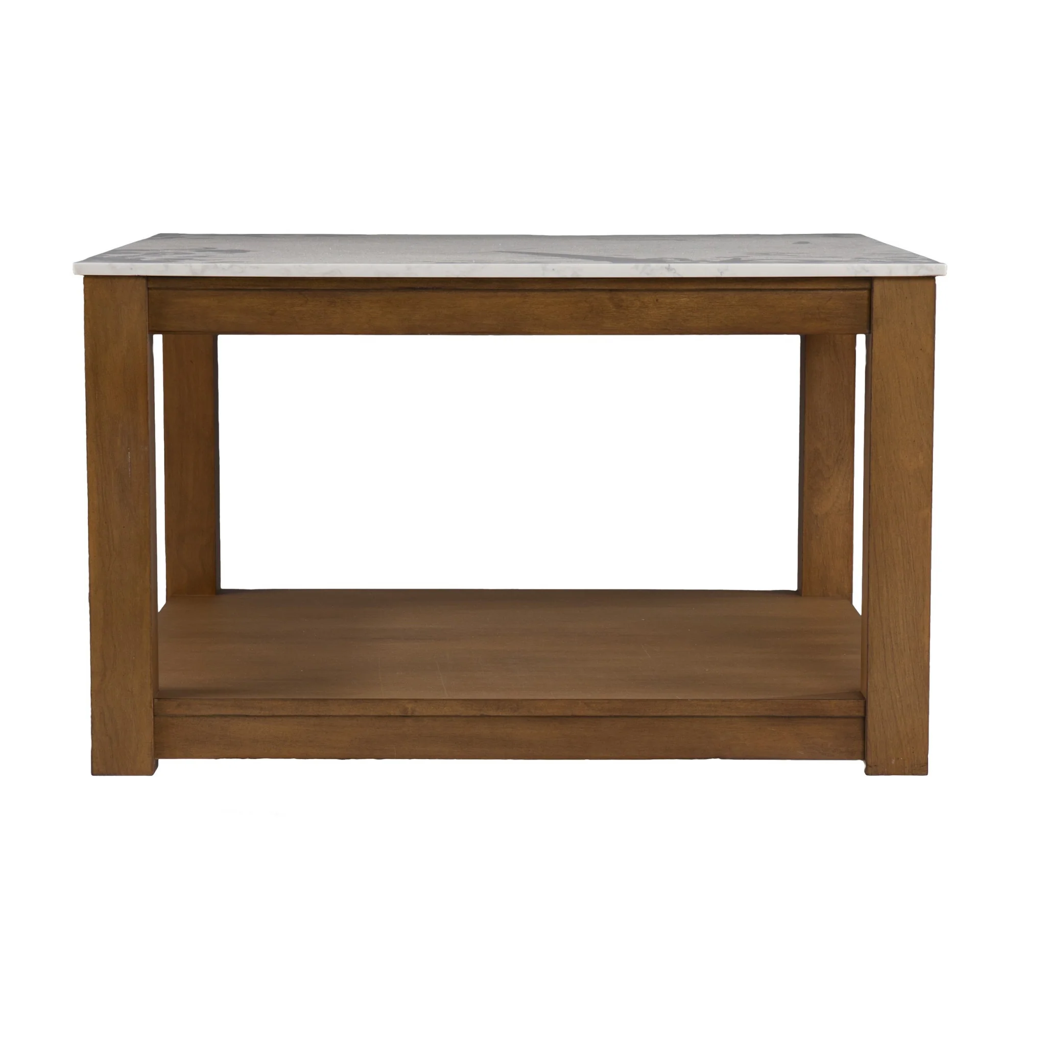 30" Natural And Natural Brown Solid Manufactured Wood Square Coffee Table By Homeroots - Image 4