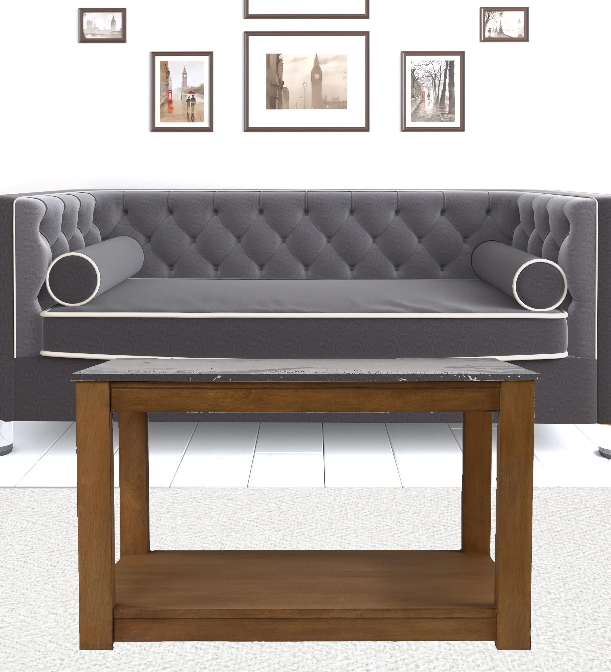 30" Natural And Natural Brown Solid Manufactured Wood Square Coffee Table By Homeroots - Image 8