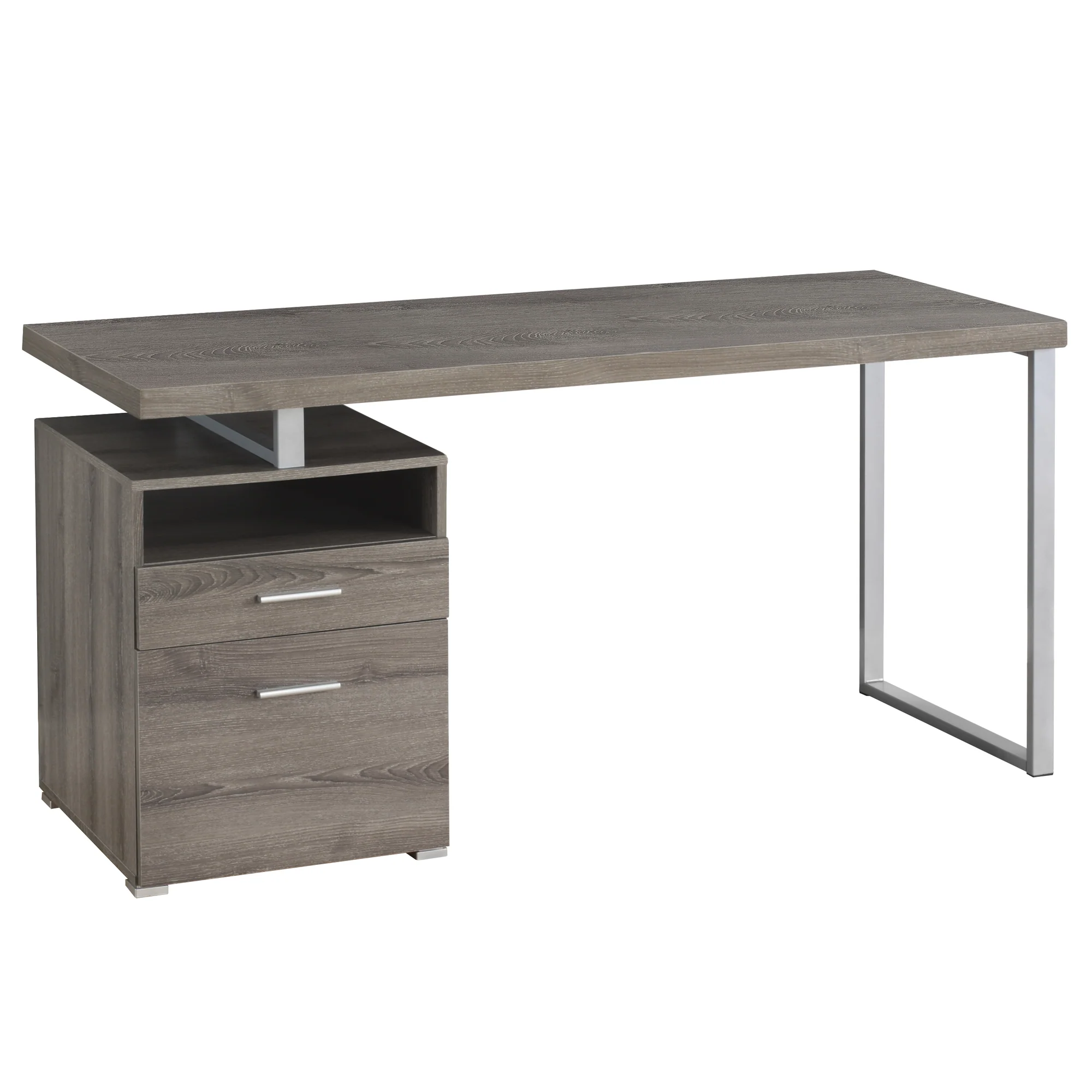 30" Particle Board and Grey Metal Computer Desk By Homeroots - Image 11