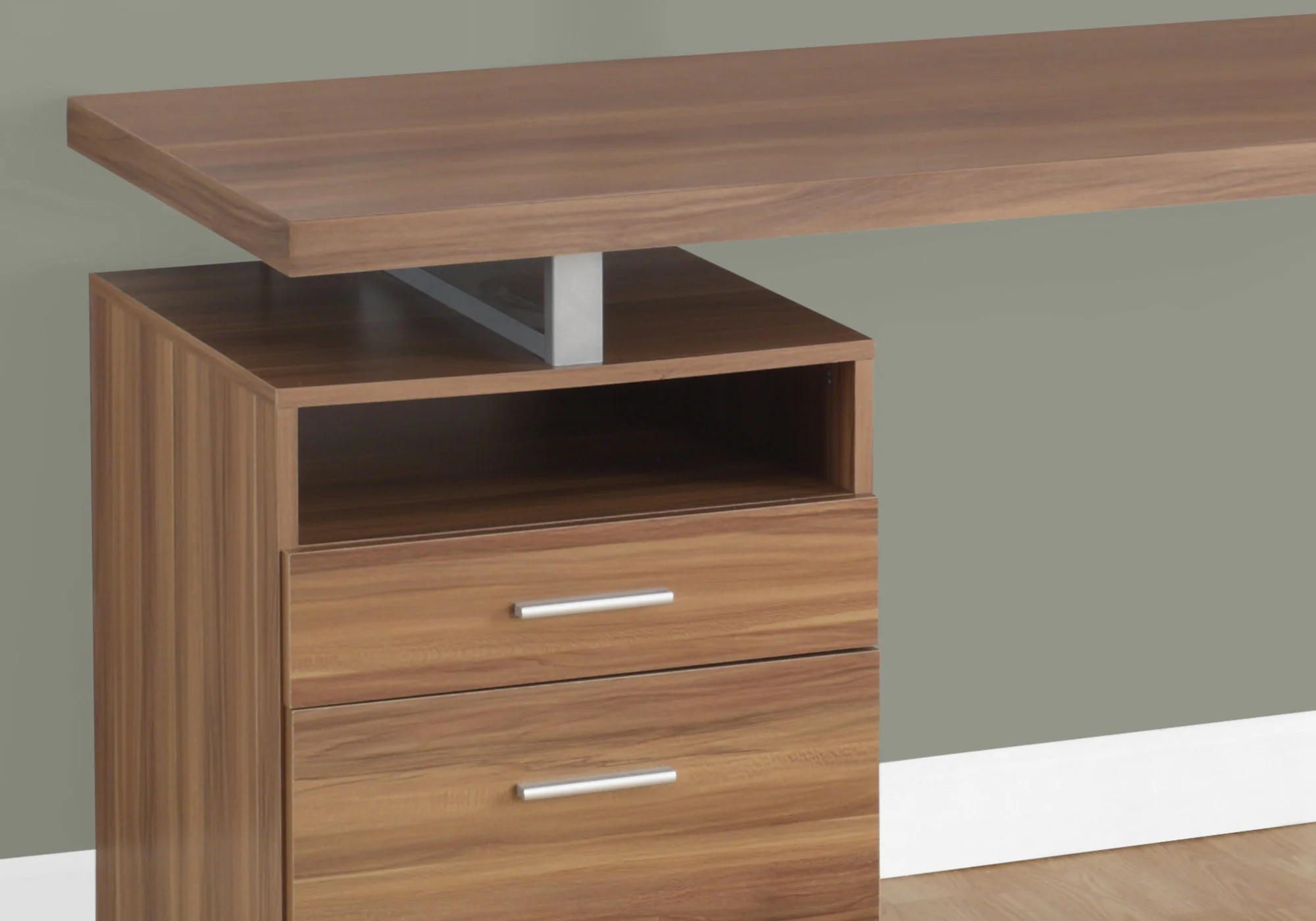 30" Particle Board and Grey Metal Computer Desk By Homeroots - Image 16