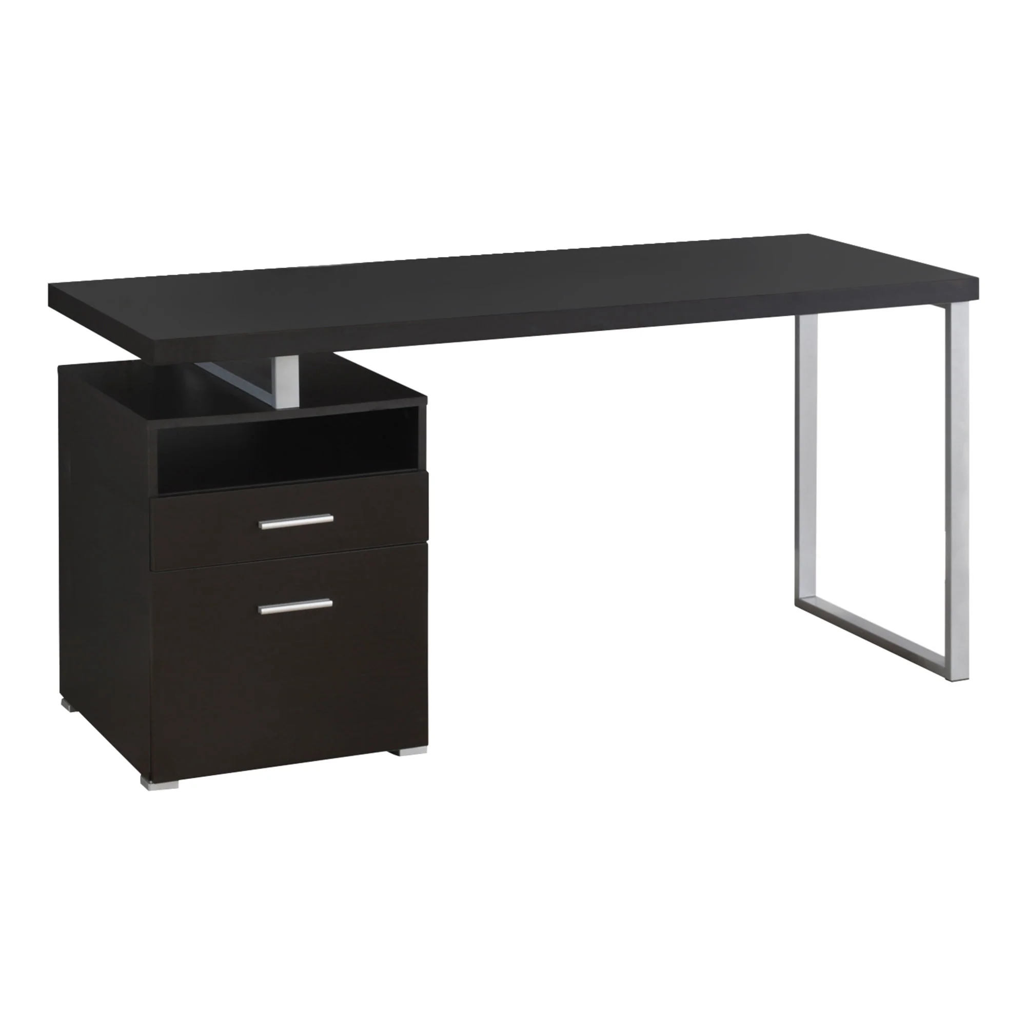 30" Particle Board and Grey Metal Computer Desk By Homeroots - Image 2