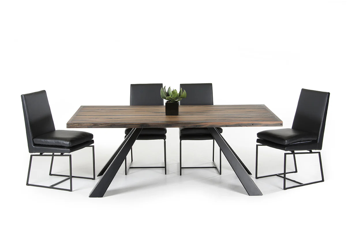 30' Ship Wood And Metal Dining Table By Homeroots - Image 2