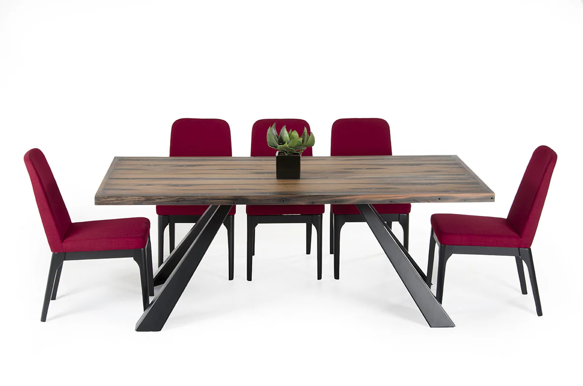 30' Ship Wood And Metal Dining Table By Homeroots - Image 4