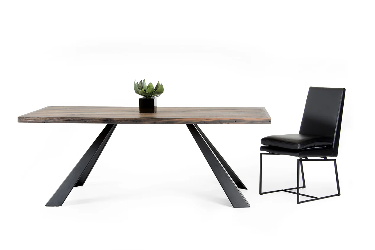 30' Ship Wood And Metal Dining Table By Homeroots - Image 5