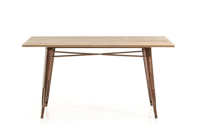 30' Steel And Wood Dining Table By Homeroots - Image 5