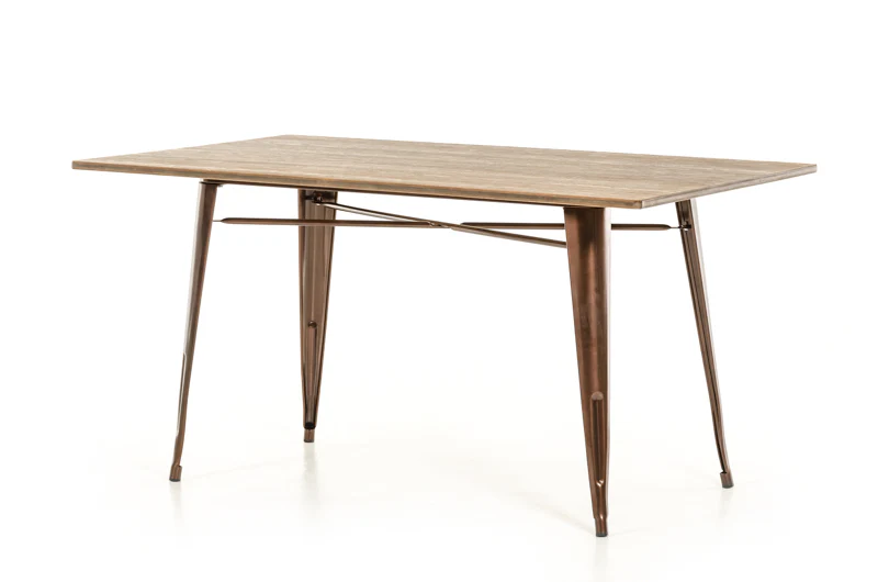 30' Steel And Wood Dining Table By Homeroots - Image 6