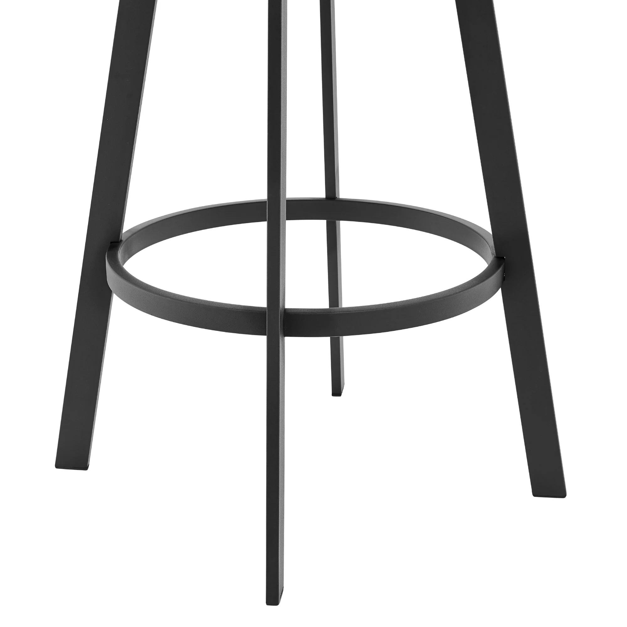 30" Timeless Slate Grey Faux Leather Silver Finish Swivel Counter Stool By Homeroots - Image 7