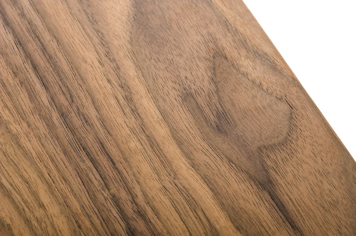 30' Walnut Veneer and Steel Console Table By Homeroots - Image 4
