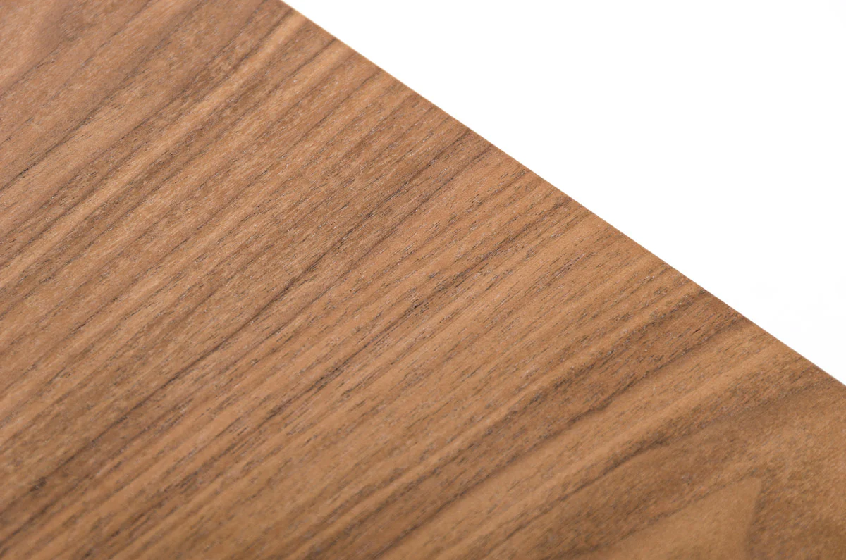 30 Walnut Veneer and Steel Office Desk By Homeroots - Image 3