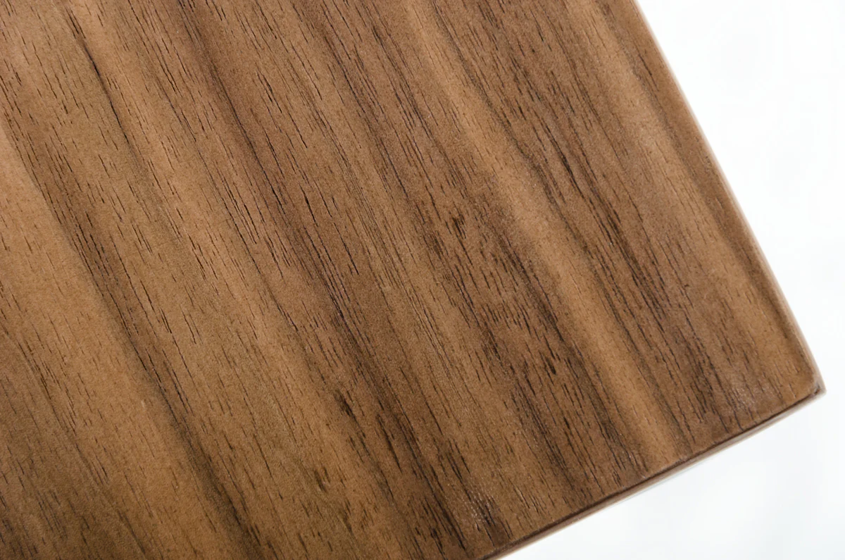 30' Walnut Veneer Mdf And Steel Dining Table By Homeroots - Image 4