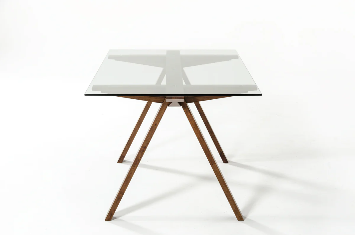 30' Walnut Wood And Glass Dining Table By Homeroots - 283837 - Image 5