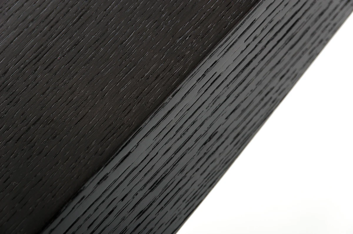 30' Wenge Veneer and Steel Console Table By Homeroots - Image 4