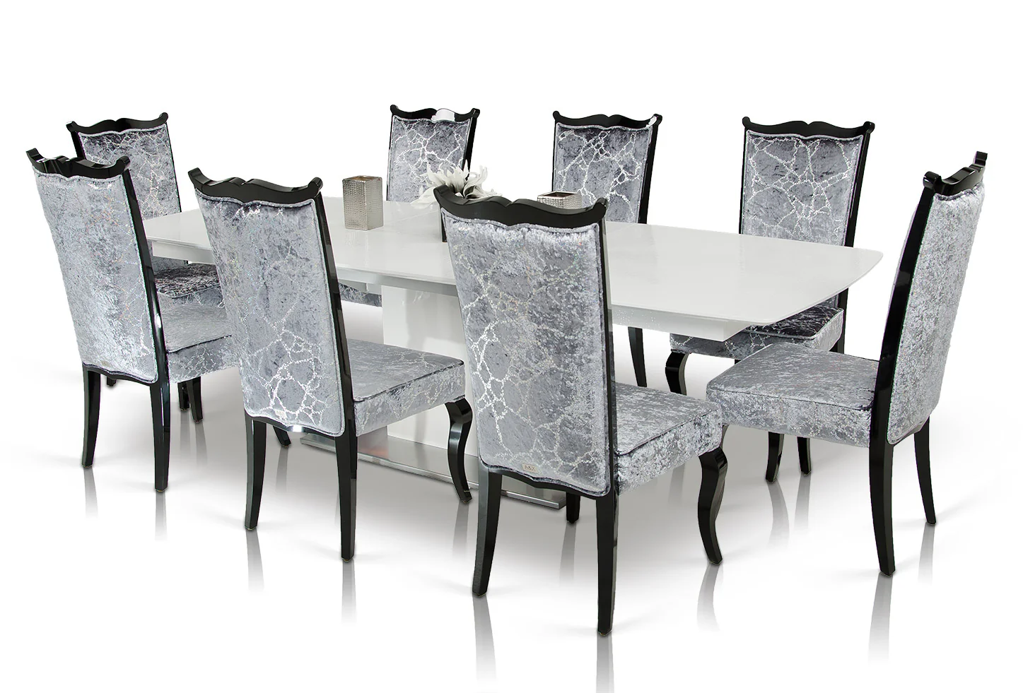 30" White Hardwood MDF and Metal Dining Table By Homeroots - Image 2