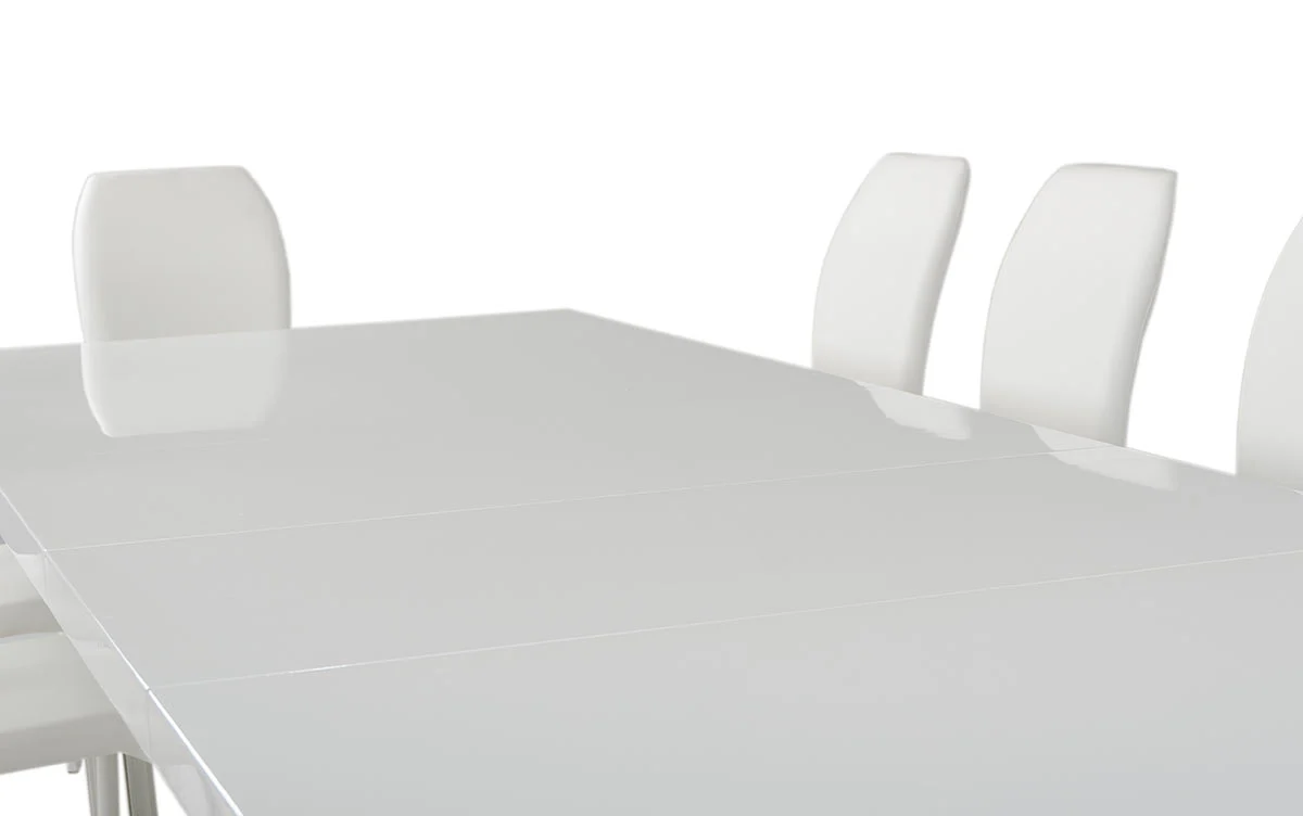 30' White Mdf And Steel Dining Table By Homeroots - 283320 - Image 4