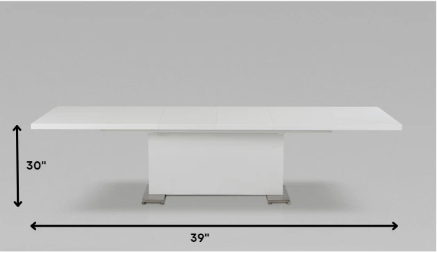 30' White Mdf And Steel Dining Table By Homeroots - 283320 - Image 6