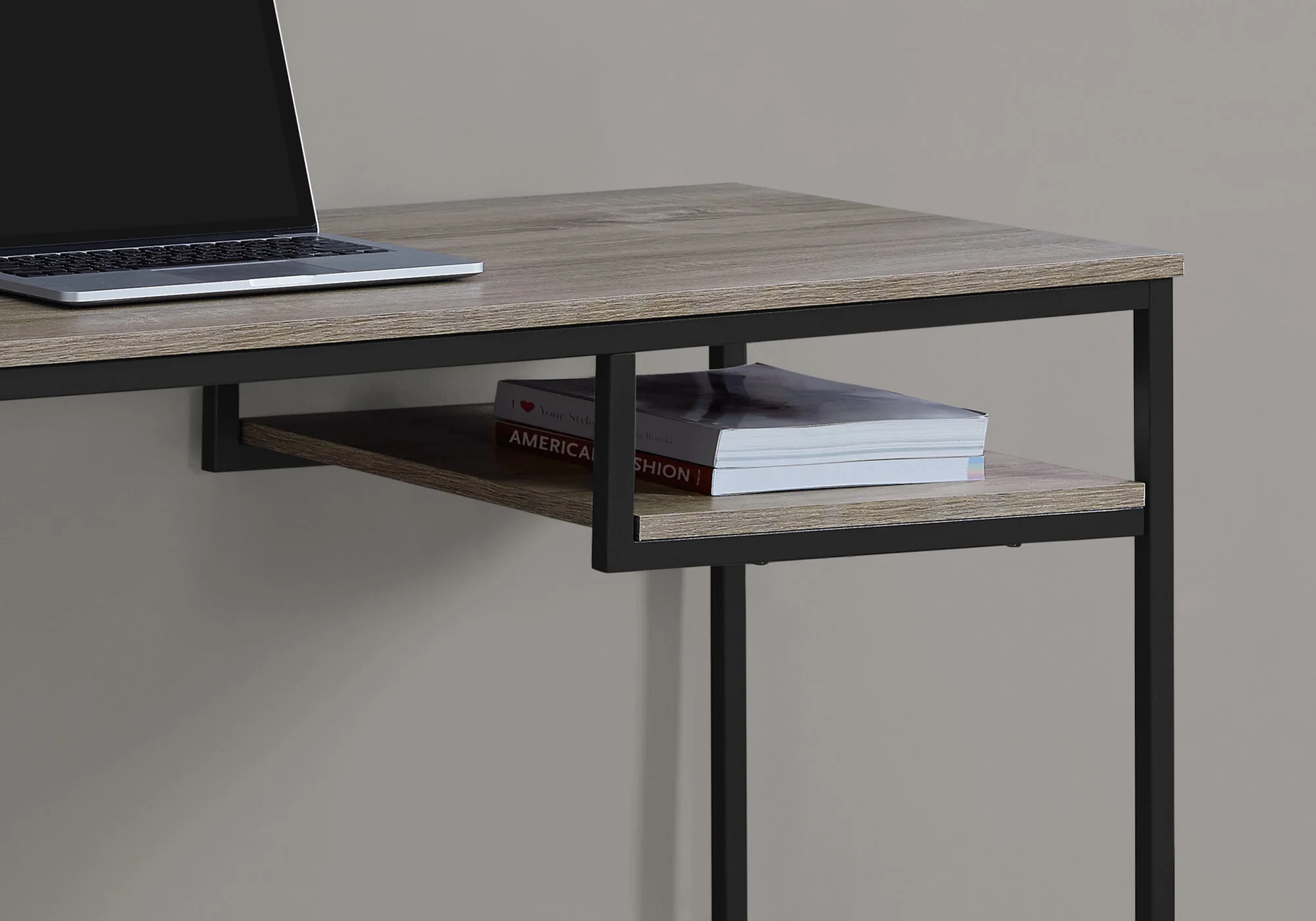 30" White MDF and White Metal Computer Desk By Homeroots - Image 13
