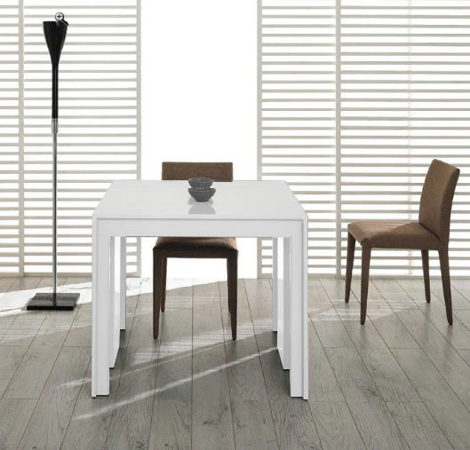 30" White Mdf Extendable Dining Table By Homeroots - Image 3