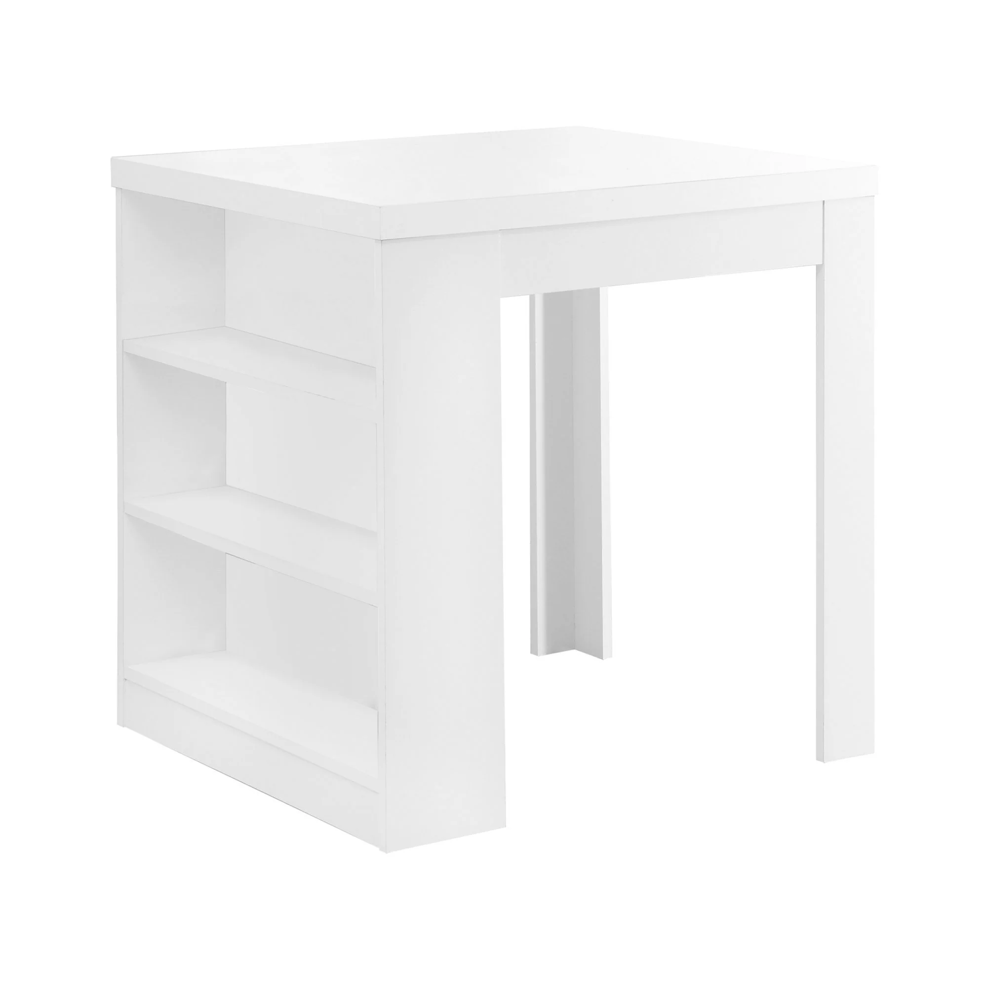 30" White Particle Board Hollow Core And Mdf Counter Height Dining Table By Homeroots - Image 2