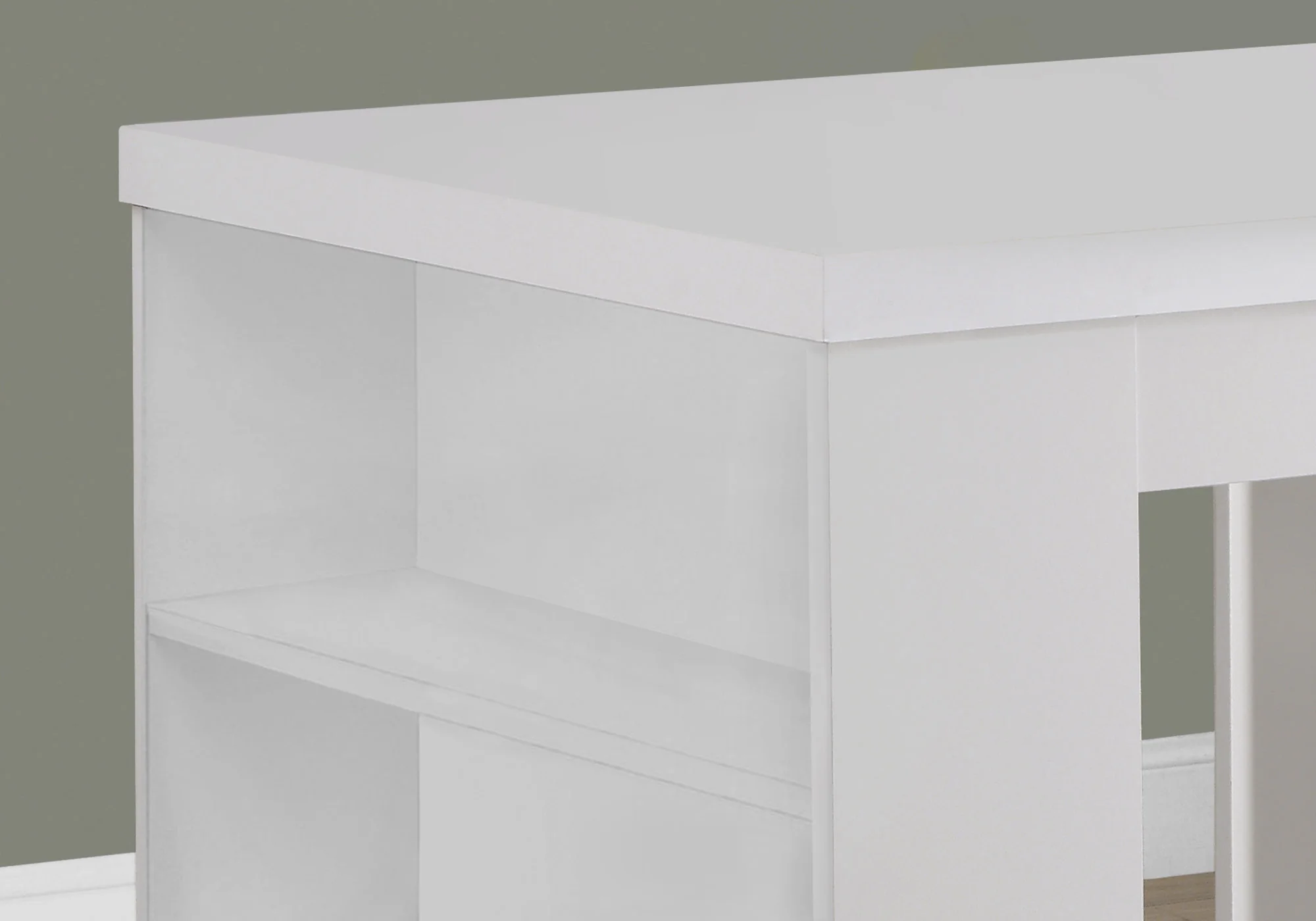 30" White Particle Board Hollow Core And Mdf Counter Height Dining Table By Homeroots - Image 3