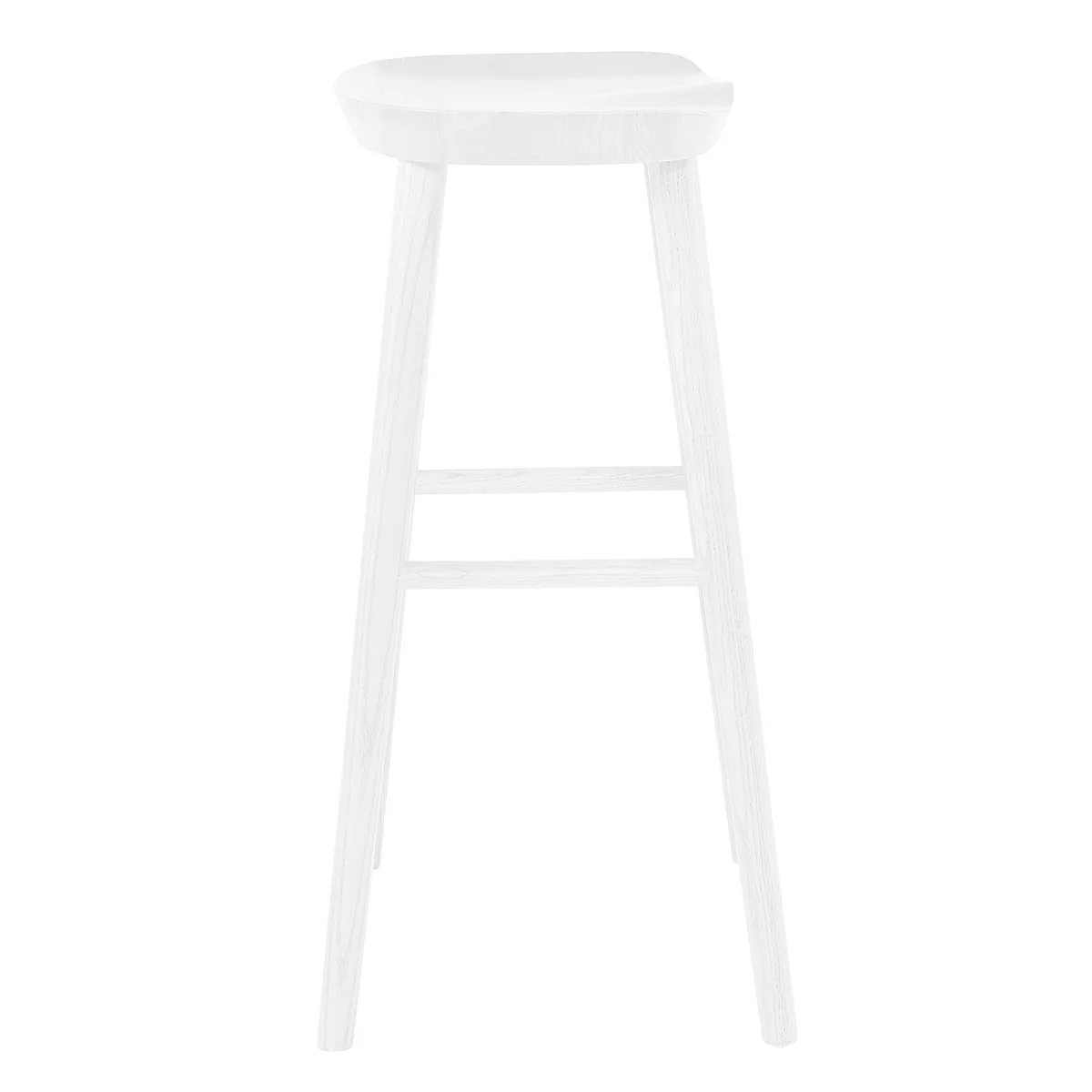 30" White Solid Wood Bar Stool By Homeroots - Image 4