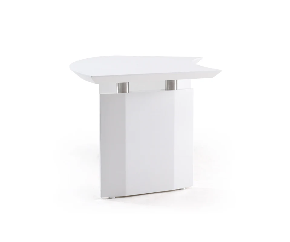 30 White Stainless Steel Office Desk By Homeroots - Image 2