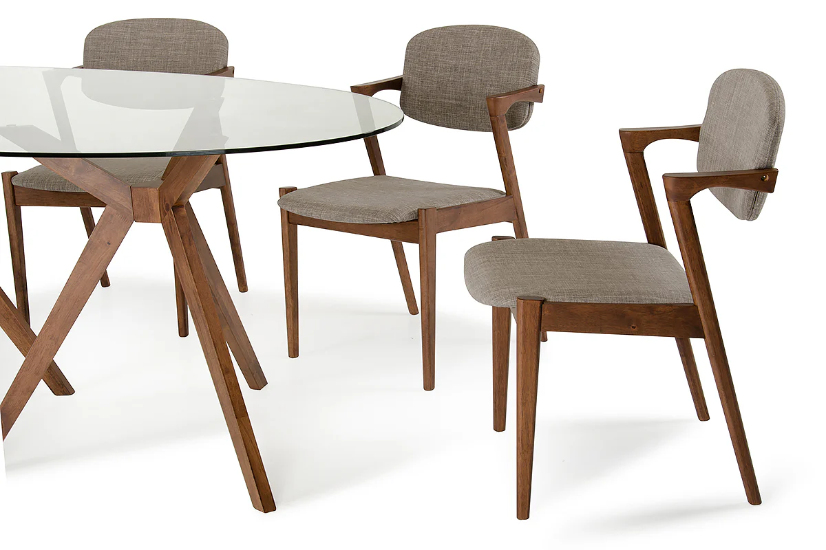 30" Wood and Glass Oval Dining Table By Homeroots - Image 5