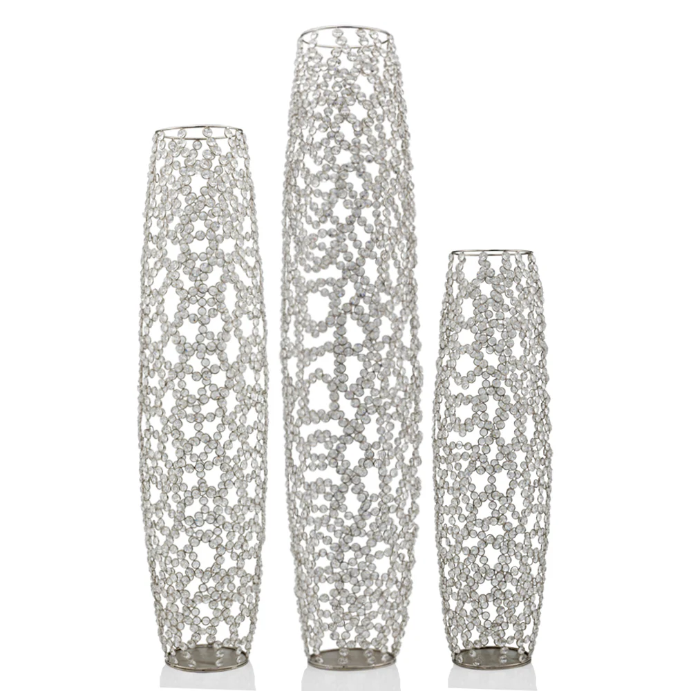 31.5" Bling Faux Crystal Abstract Twigs Barrel Floor Vase By Homeroots - Image 2
