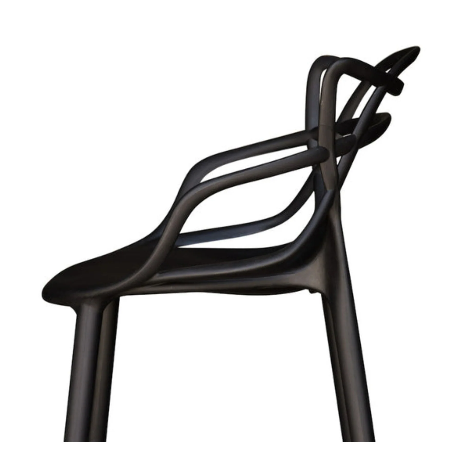 31" Black Bar Chair with Footrest By Homeroots - Image 2