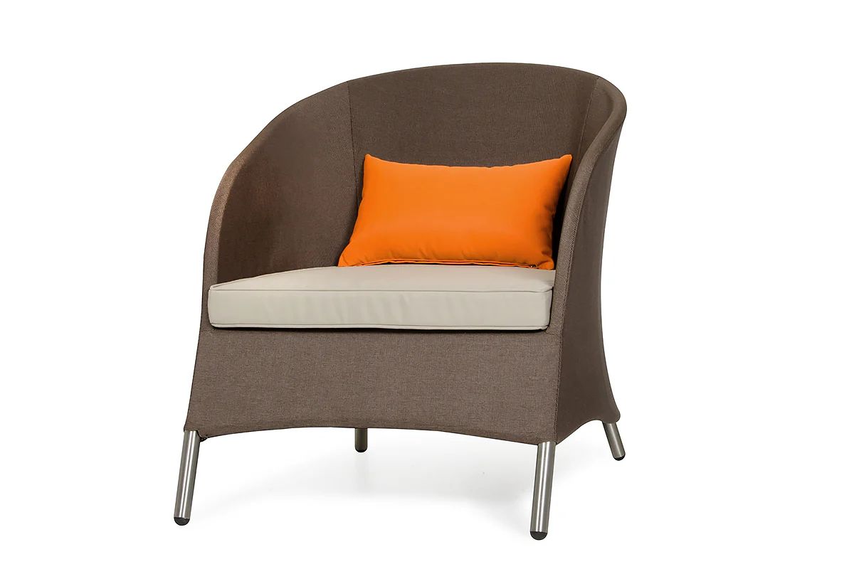 31' Brown Mesh Aluminum and Glass Sofa Set By Homeroots - Image 5