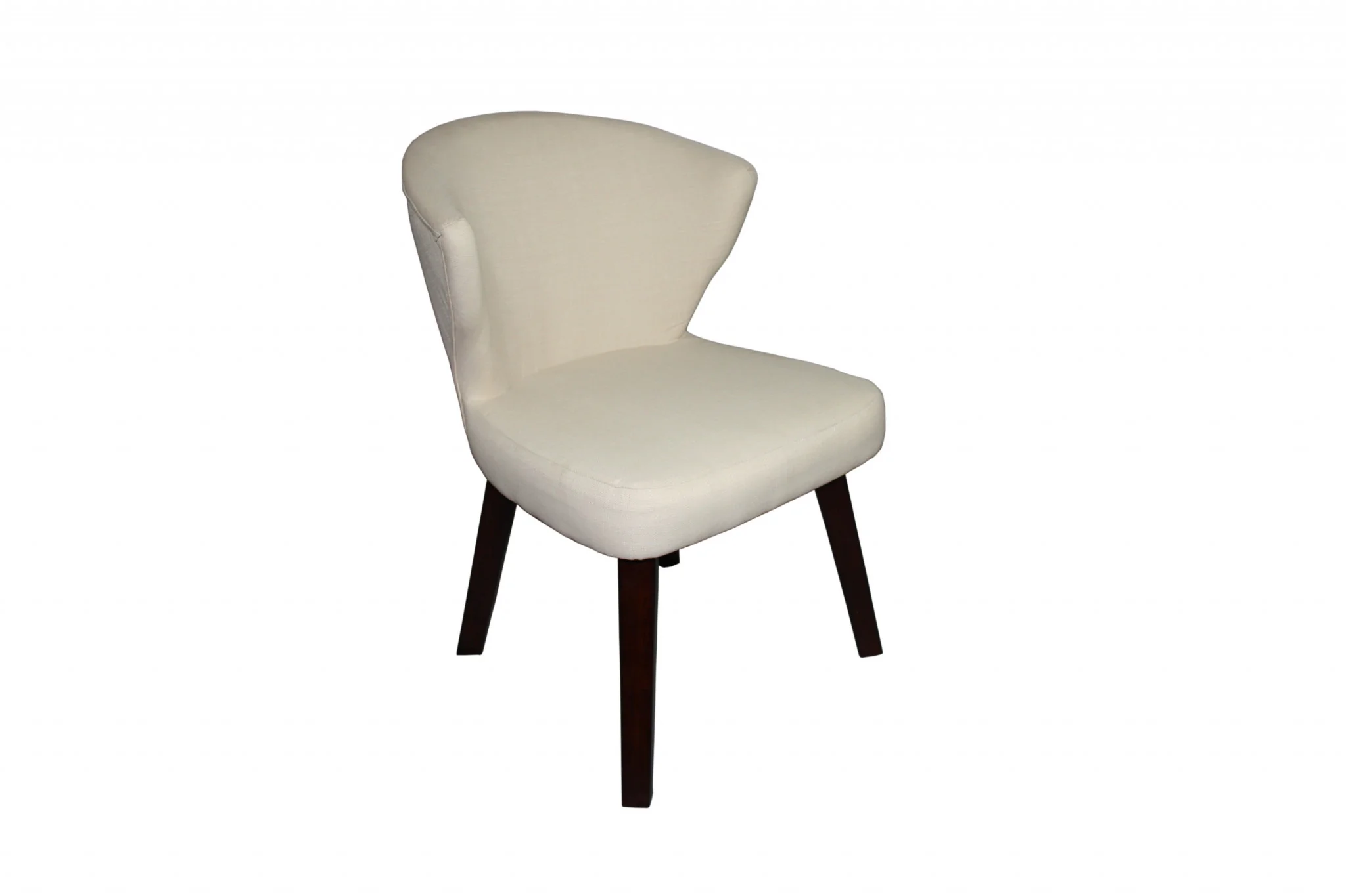 31" Cream and Black Wooden Curve Back Dining or Accent Chair By Homeroots - Image 2