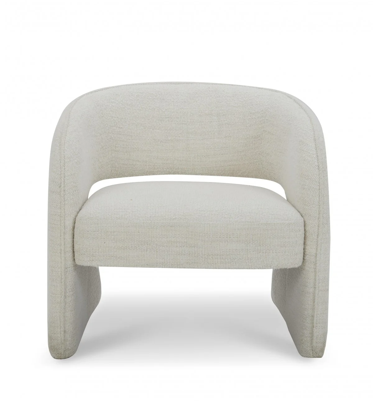 31" Cream Textural Solid Color Arm Chair By Homeroots - Image 2