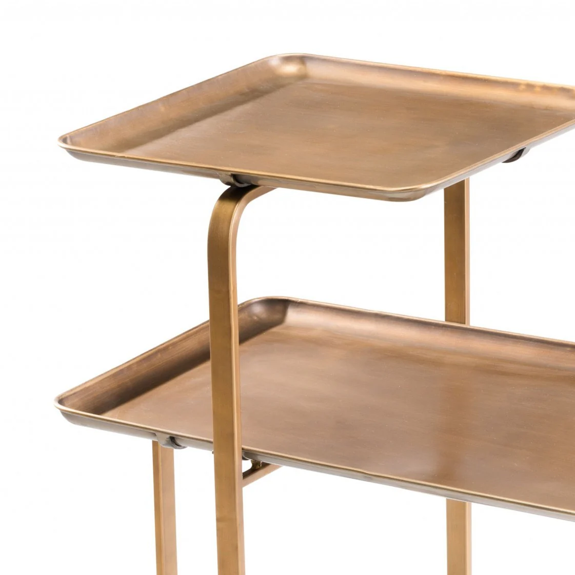 31" Gold Square and Rectangular Two Level Coffee Table By Homeroots - Image 9