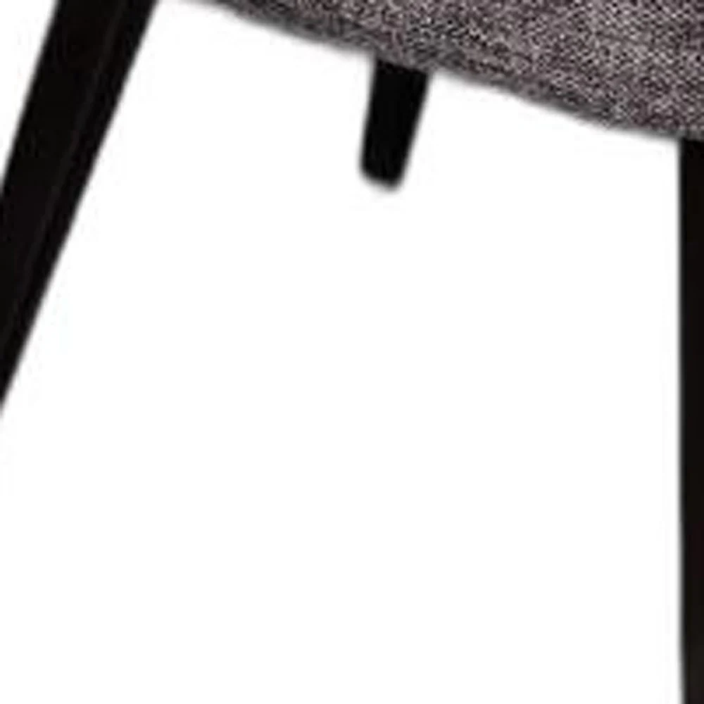 31' Grey Fabric Dining Chair With Wood Legs By Homeroots - Image 5