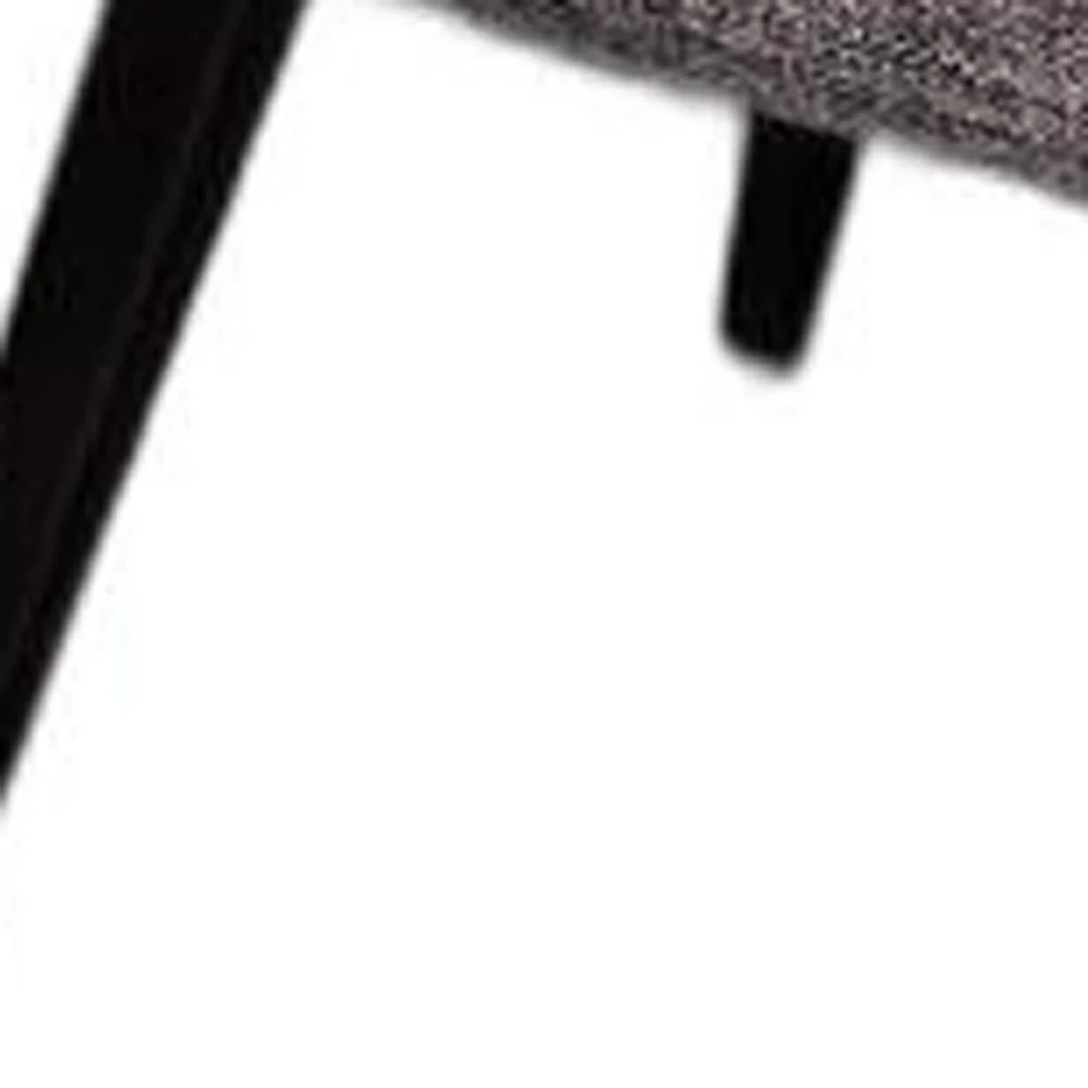 31' Grey Fabric Dining Chair With Wood Legs By Homeroots - Image 6