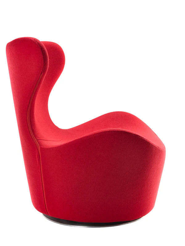 31' Red Fabric Polyester and Wood Accent Chair By Homeroots - Image 2